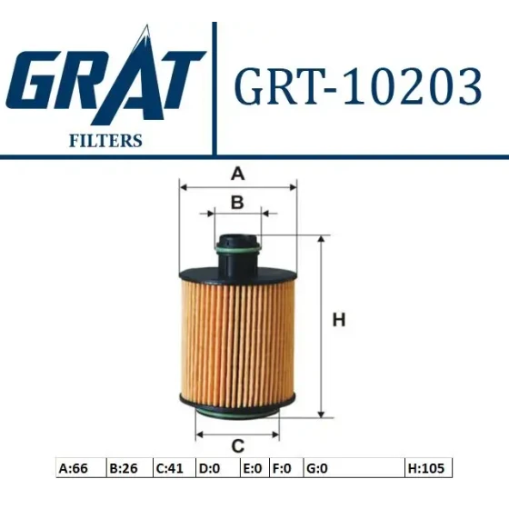 GRAT 10203 Yağ Filtresi 71751128 ürün görseli