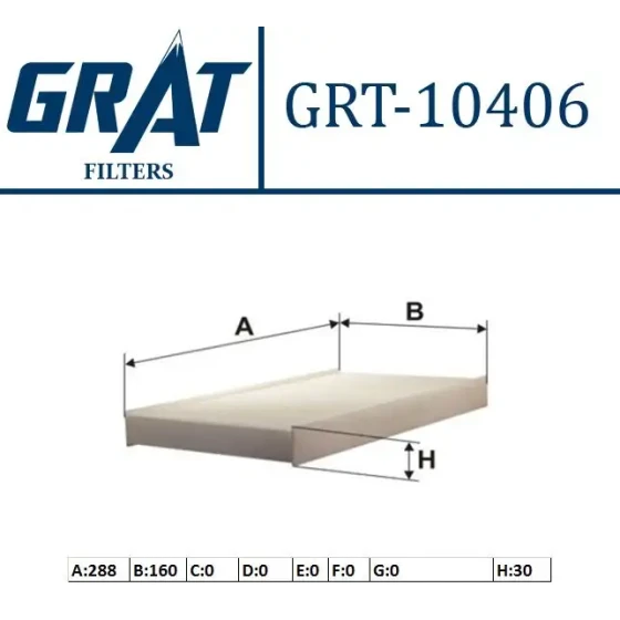 GRAT 10406 Polen Filtresi 46442422 ürün görseli