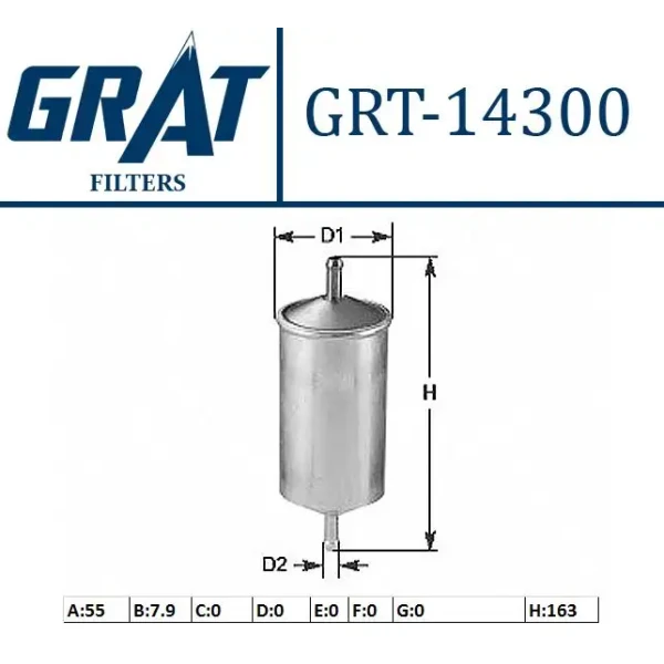GRAT 14300 Yakıt Filtresi 6X0201511B