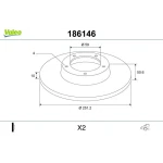 VALEO 186146 Arka Fren Diski