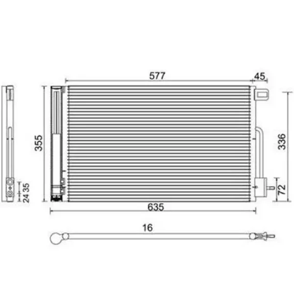 MAGNETI MARELLI 359003220010 Klima Radyatörü