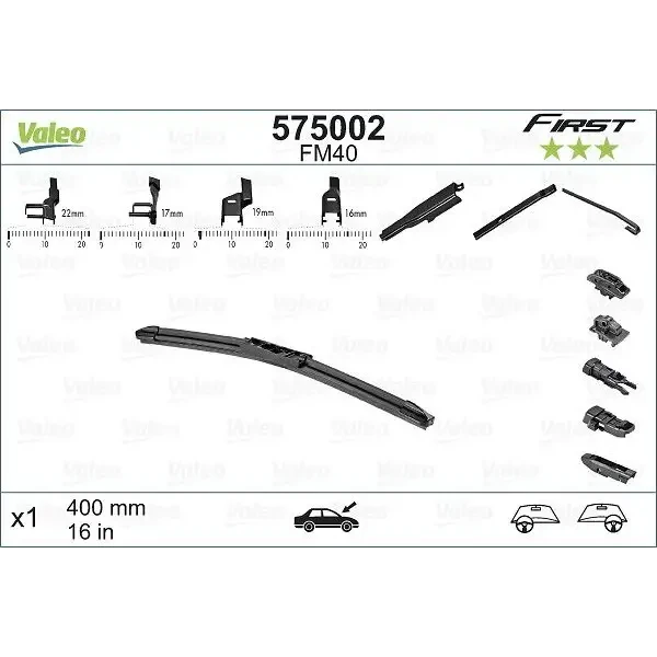 VALEO 575002 Silecek Süpürgesi (Tek) HR806912