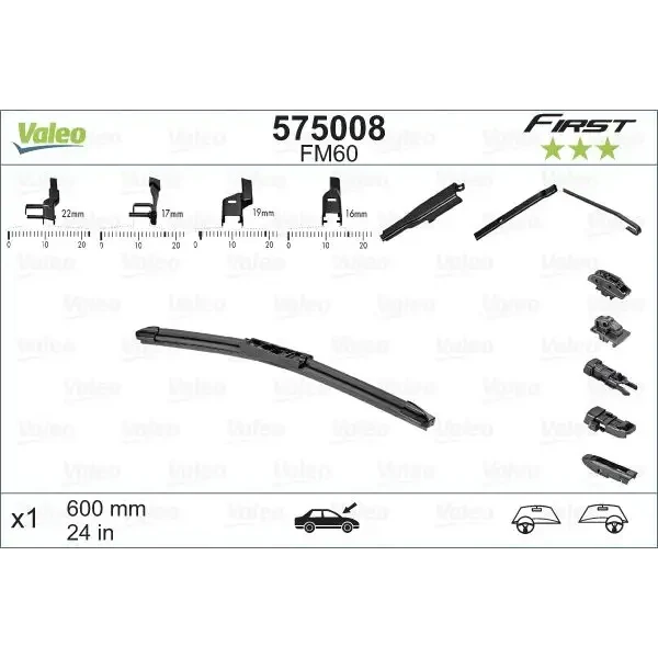 VALEO 575008 Silecek Süpürgesi (Tek)