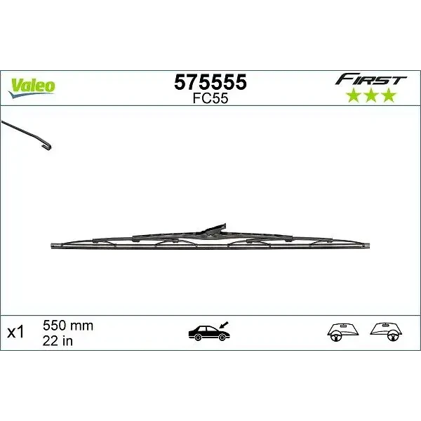VALEO 575555 Silecek Süpürgesi (Tek)
