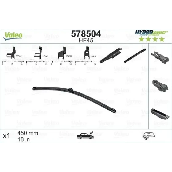 VALEO 578504 Silecek Süpürgesi (Tek) ürün görseli