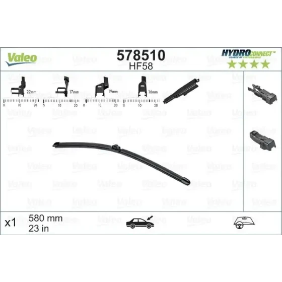 VALEO 578510 Silecek Süpürgesi (Tek) 50516542 ürün görseli
