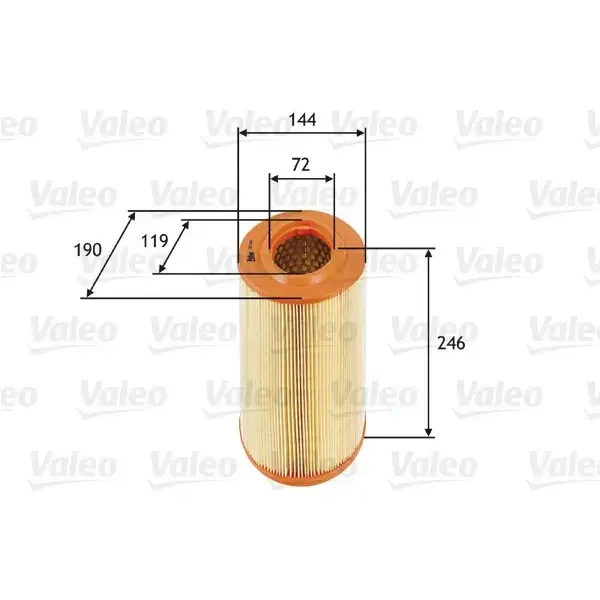 VALEO 585669 Hava Filtresi 6001073224