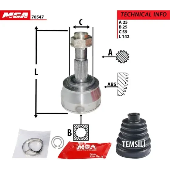 MGA 70547 Aks Kafası (Dış) 46307309 ürün görseli