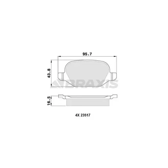 BRAXIS AA0103 Arka Fren Balatası ürün görseli