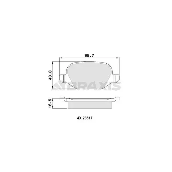 BRAXIS AA0103 Arka Fren Balatası