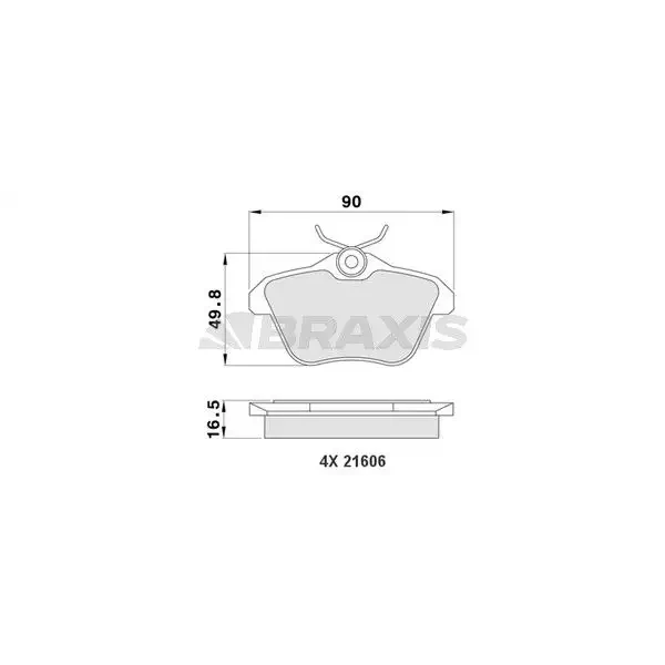 BRAXIS AA0166 Arka Fren Balatası