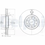 DELPHI BG3951 Ön Fren Diski