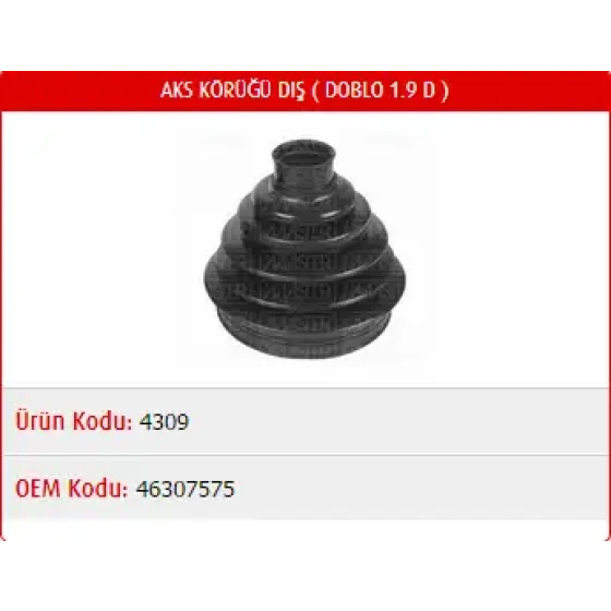 MASTER M4309 Dış Aks Körüğü ürün görseli