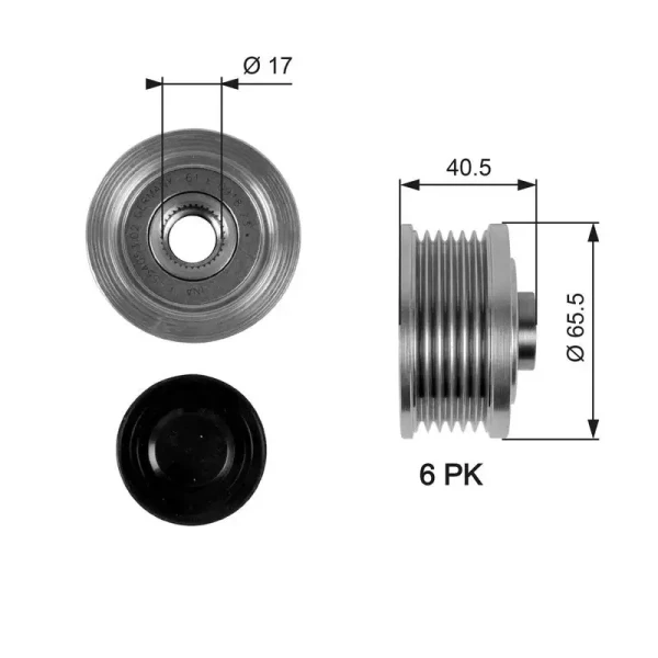 GATES OAP7032 Alternatör Kasnağı