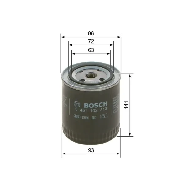 Bosch Yağ Filtresi – 0451103313 / OEM 078115561D