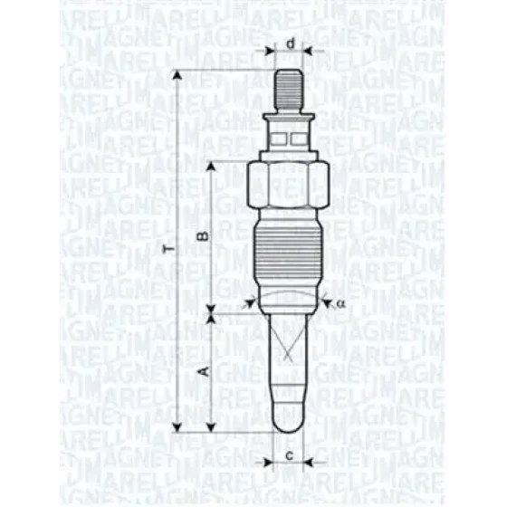 Magneti Marelli Kızdırma Bujisi – 060900030606 / OEM 068905061 ürün görseli