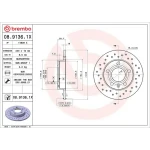 Brembo Arka Fren Diski – 08.9136.1X / OEM 8E0615601P