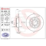 Brembo Arka Fren Diski – 08.A202.10 / OEM 1K0615601AD