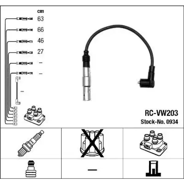 NGK Buji Kablosu – 0934 / OEM RCVW203