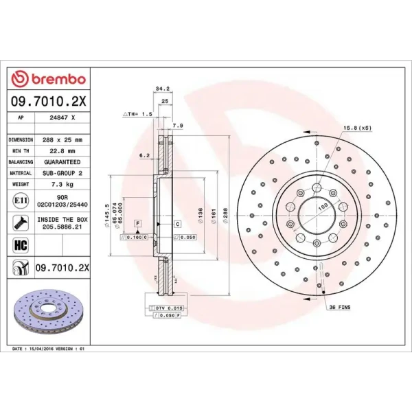Brembo Ön Fren Diski – 09.7010.2X