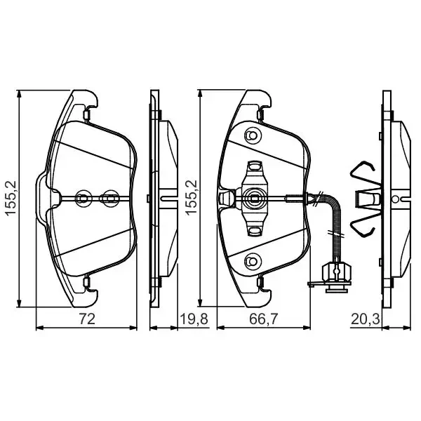 Bosch Ön Fren Balatası – 0986495129 / OEM 8K0698151F