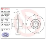Brembo Ön Fren Diski – 09.9145.14 / OEM 1K0615301T