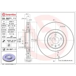 Brembo Ön Fren Diski – 09.B971.11 / OEM 4G0615301K