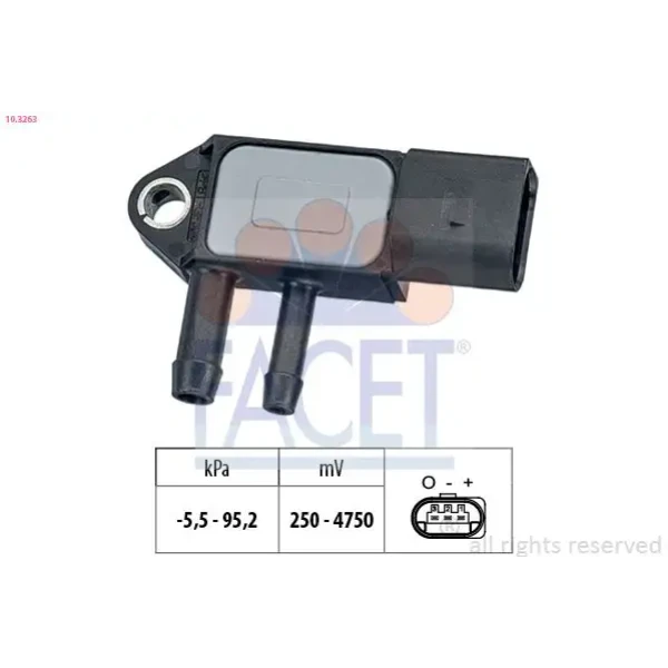 Facet Fren Basınç Sensörü – 10.3263 / OEM 4F0131552AM