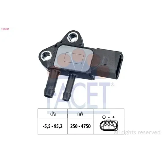 Facet Egzoz Basınç Sensörü – 10.3297 / OEM 07Z906051A ürün görseli