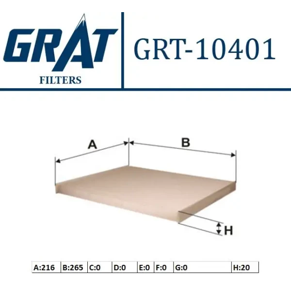 GRAT Polen Filtresi – 10401 / OEM 55702456