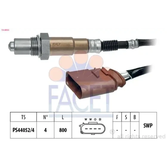 Facet Oksijen Sensörü – 10.8055 / OEM 06B906265E ürün görseli