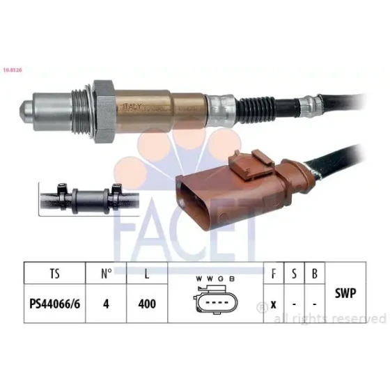 Facet Oksijen Sensörü – 10.8126 / OEM 03C906262T ürün görseli