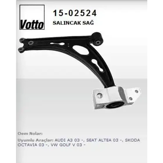 Votto Alt Salıncak (Sol) – 15-02524 / OEM 1K0407151AC ürün görseli