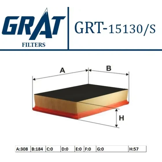 GRAT Hava Filtresi – 15130S / OEM 5Q0129620C ürün görseli