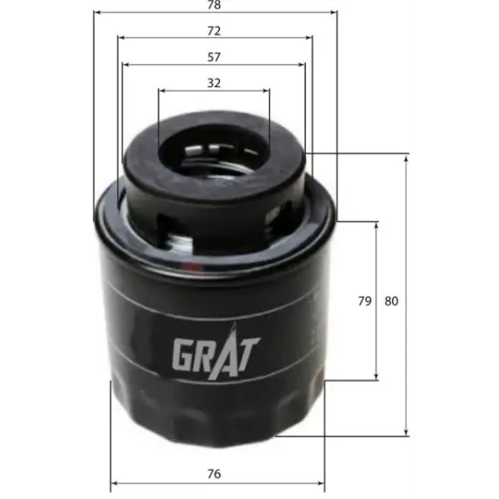 GRAT Yağ Filtresi – 15215 / OEM 03C115561B ürün görseli
