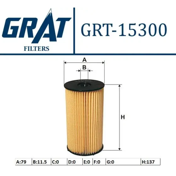 GRAT Yakıt Filtresi – 15300 / OEM 3C0127434 ürün görseli