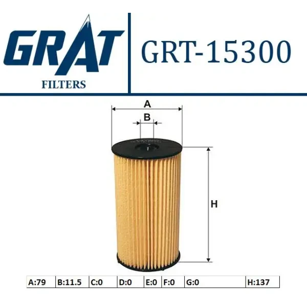 GRAT Yakıt Filtresi – 15300 / OEM 3C0127434