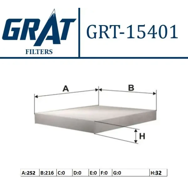 GRAT Polen Filtresi – 15401 / OEM 6Q0820367