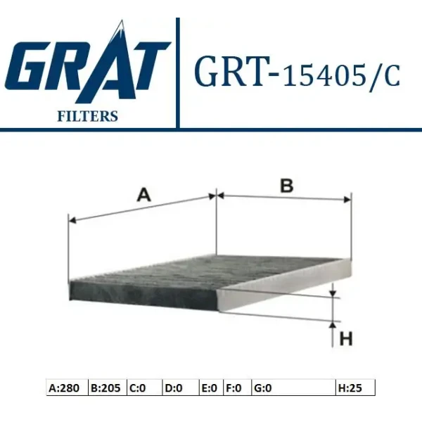 GRAT Polen Filtresi (Karbonlu) – 15405C / OEM 1J0819644A