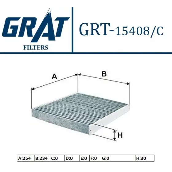GRAT Polen Filtresi (Karbonlu) – 15408C / OEM 5Q0819653 ürün görseli