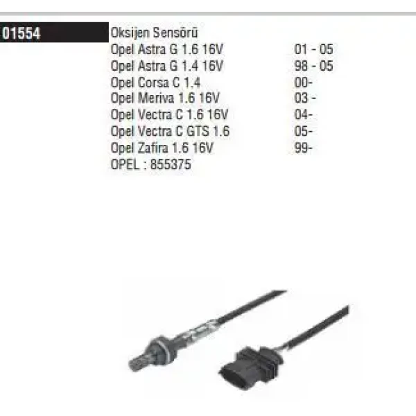 Doduco Oksijen Sensörü – 1554 / OEM 00855375