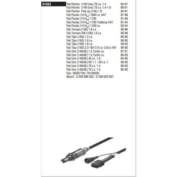 Doduco Oksijen Sensörü – 1563 / OEM 60567759