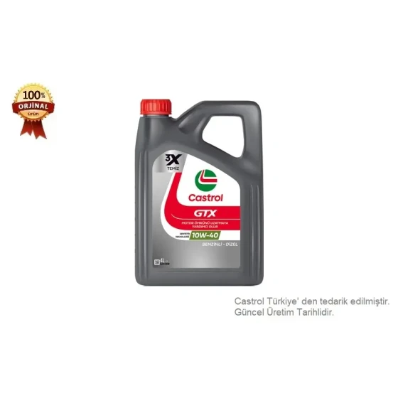 Castrol 10w40 Gtx – 15A4E1 / OEM 4 LITRE ürün görseli