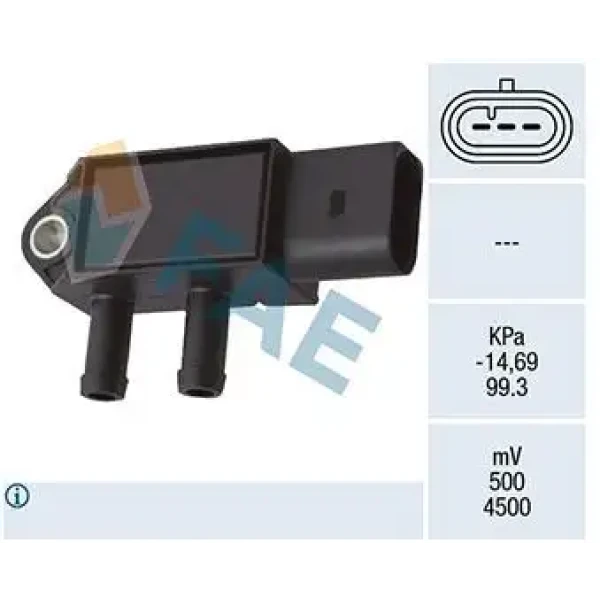FAE Egzoz Basınç Sensörü – 16143 / OEM 04L906051