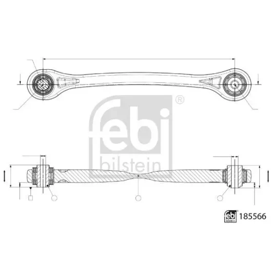 FEBI Arka Denge Kolu (sol Alt) – 185566 / OEM 4M0505291F ürün görseli