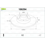 Valeo Arka Fren Diski – 186294 / OEM 4B0615601