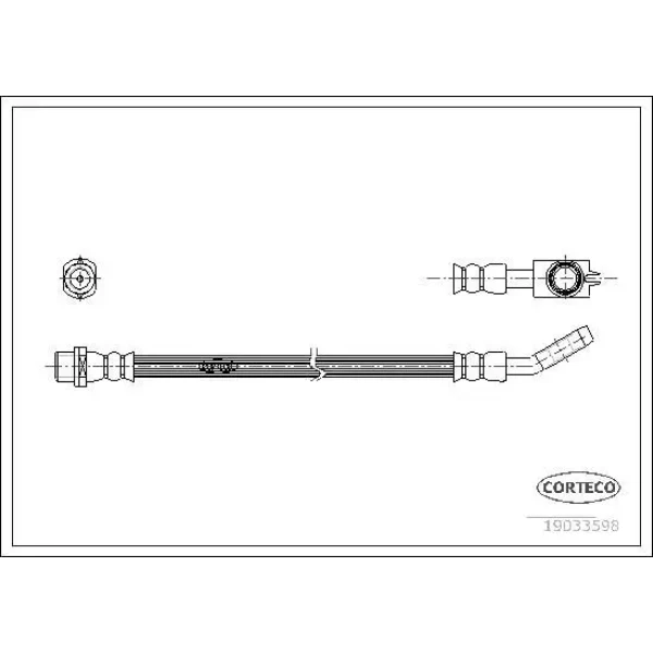 Corteco Arka Fren Hortumu – 19033598 / OEM 8D0611775G