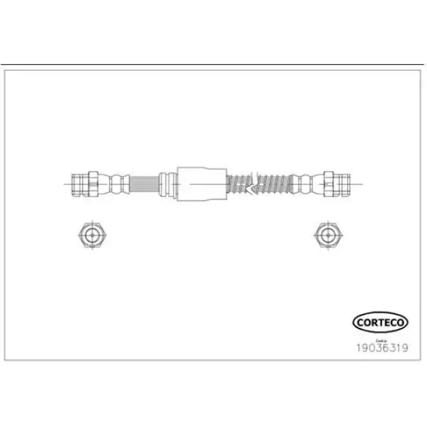 Corteco Ön Fren Hortumu – 19036319 / OEM 1K0611701N
