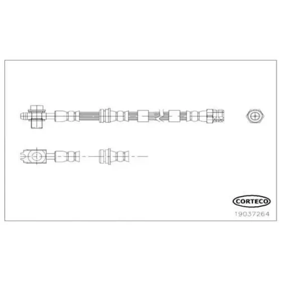 Corteco Ön Fren Hortumu – 19037264 / OEM 5Q0611701C ürün görseli