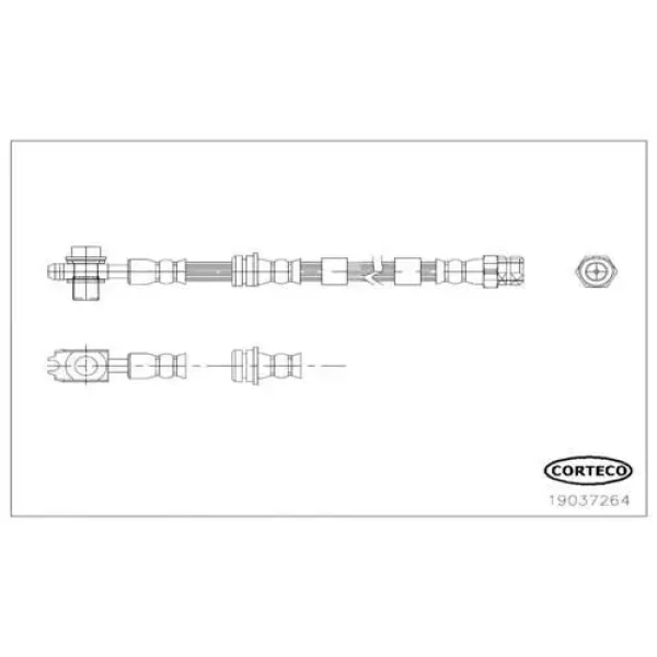 Corteco Ön Fren Hortumu – 19037264 / OEM 5Q0611701C